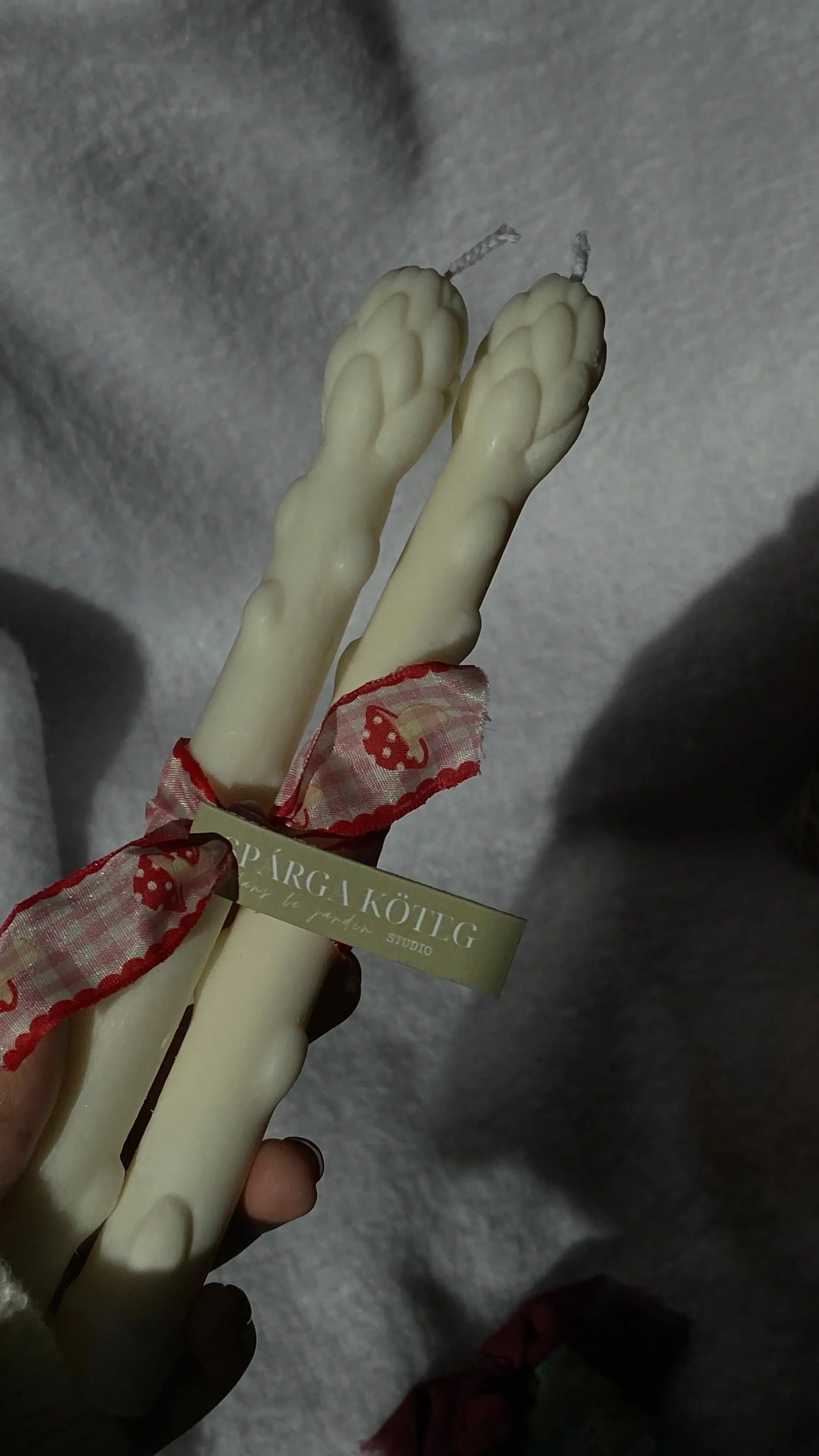 2 db spárga szójaviasz gyertya dans le jardin.