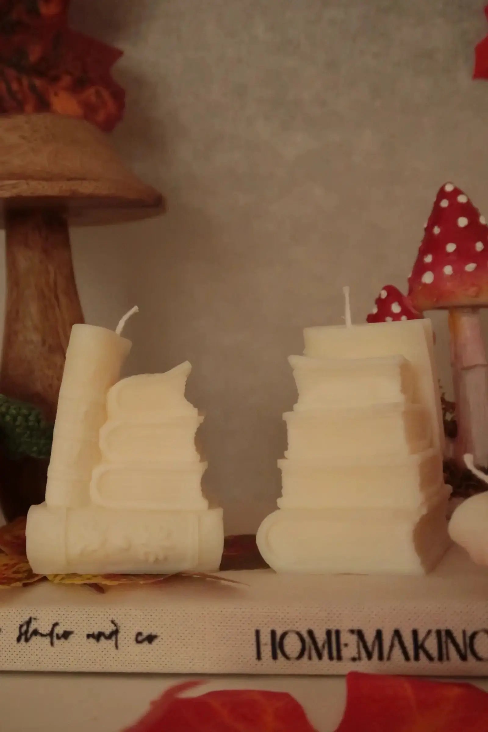 Könyvkupac szójaviasz gyertya dans le jardin.