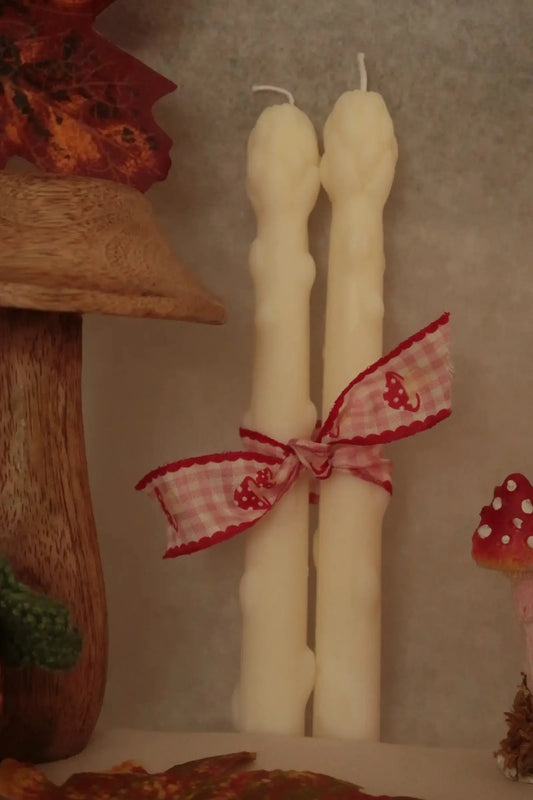 2 db spárga szójaviasz gyertya dans le jardin.