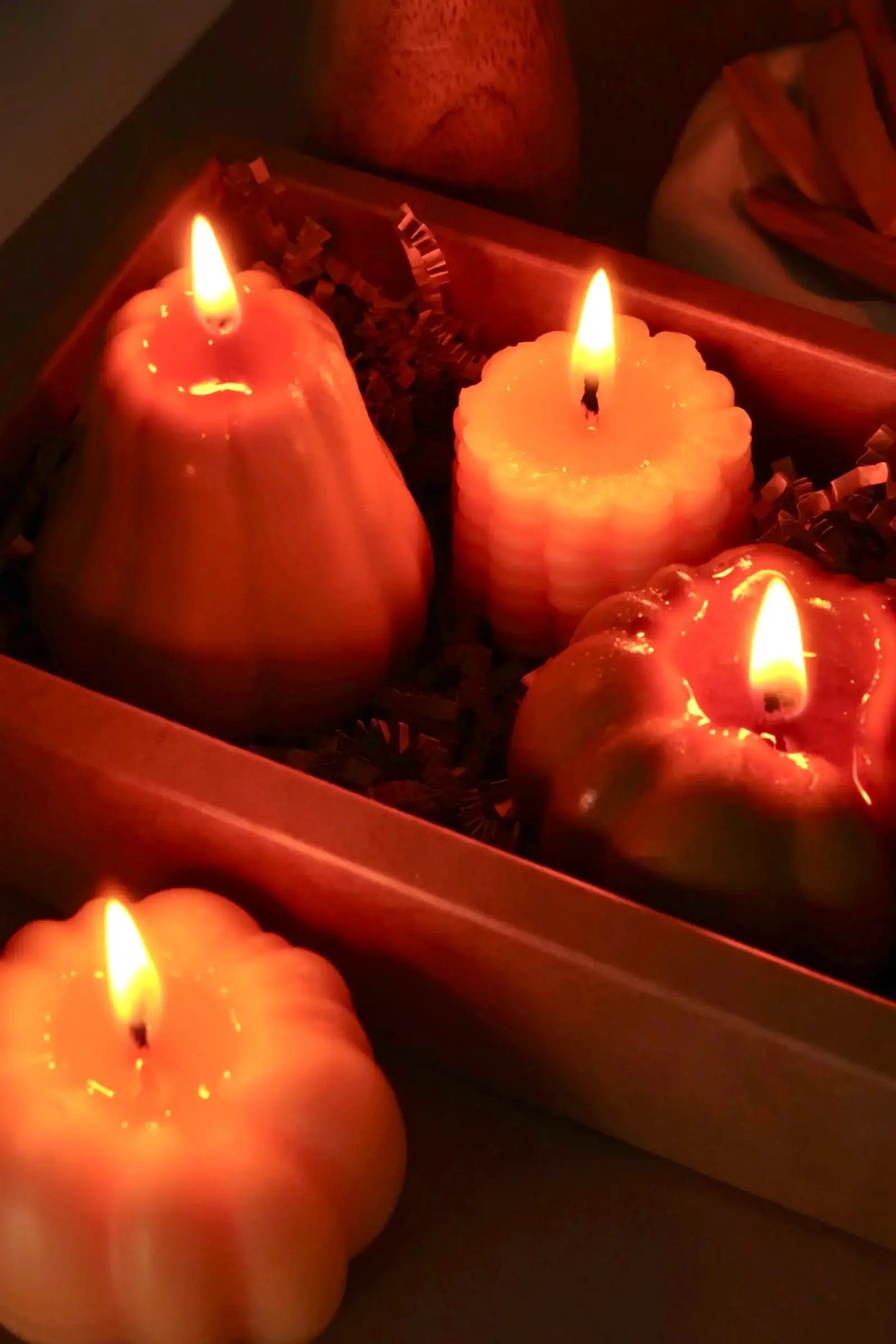 Autumn Box - Szójaviasz gyertya szett dans le jardin.