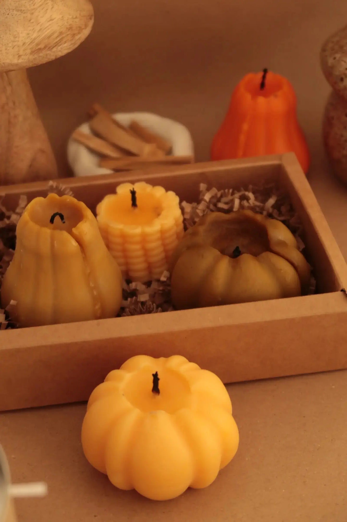 Autumn Box - Szójaviasz gyertya szett dans le jardin.