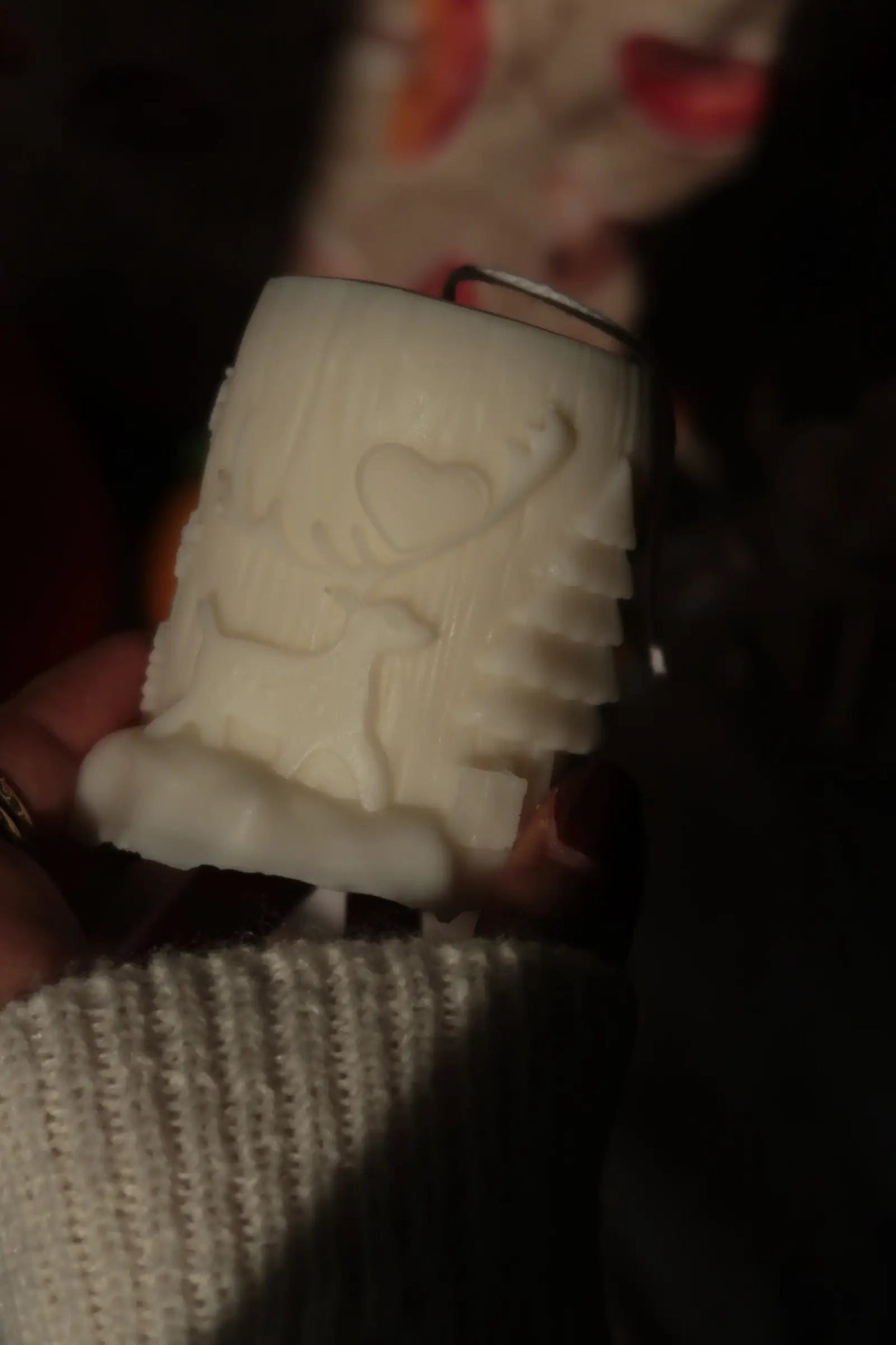 Téli látképes gyertyák dans le jardin.