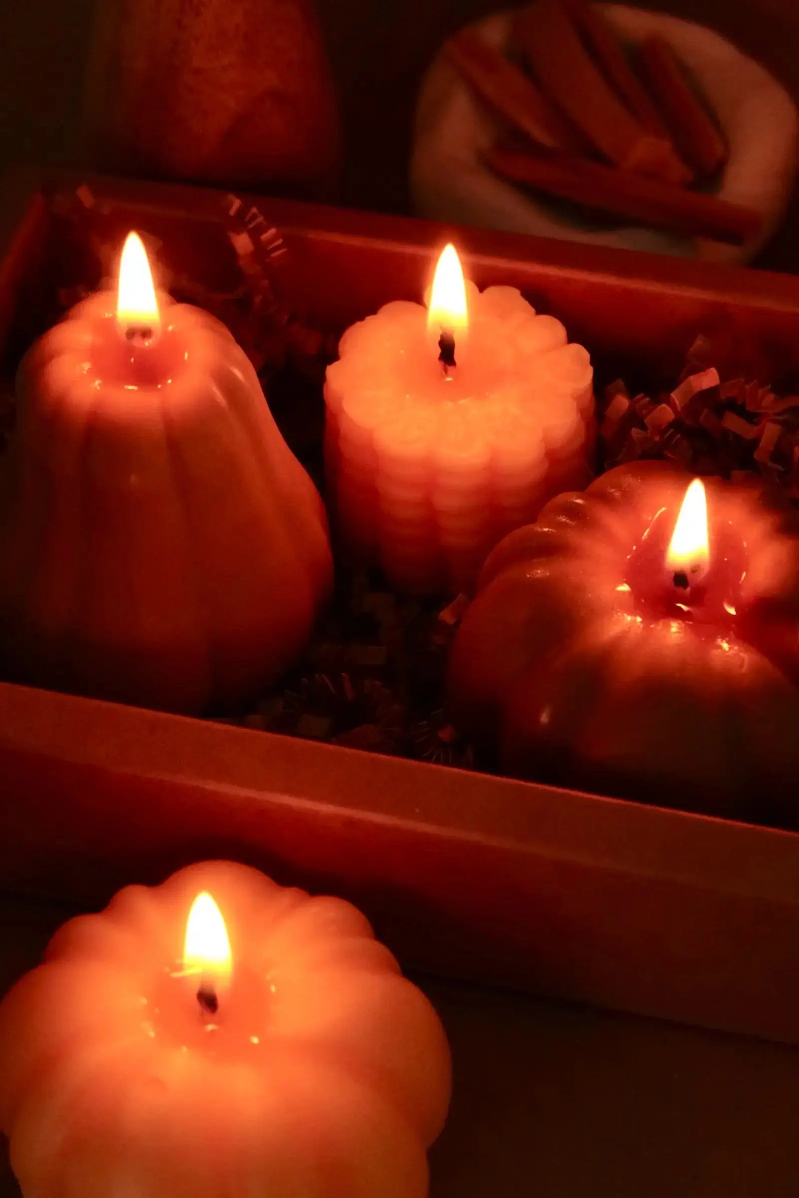 Autumn Box - Szójaviasz gyertya szett dans le jardin.