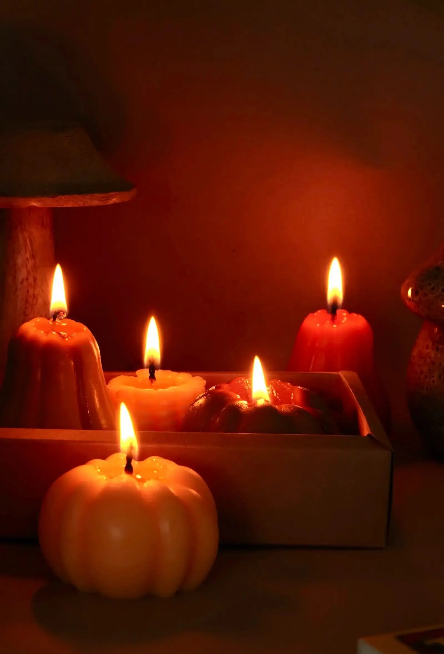 Autumn Box - Szójaviasz gyertya szett dans le jardin.