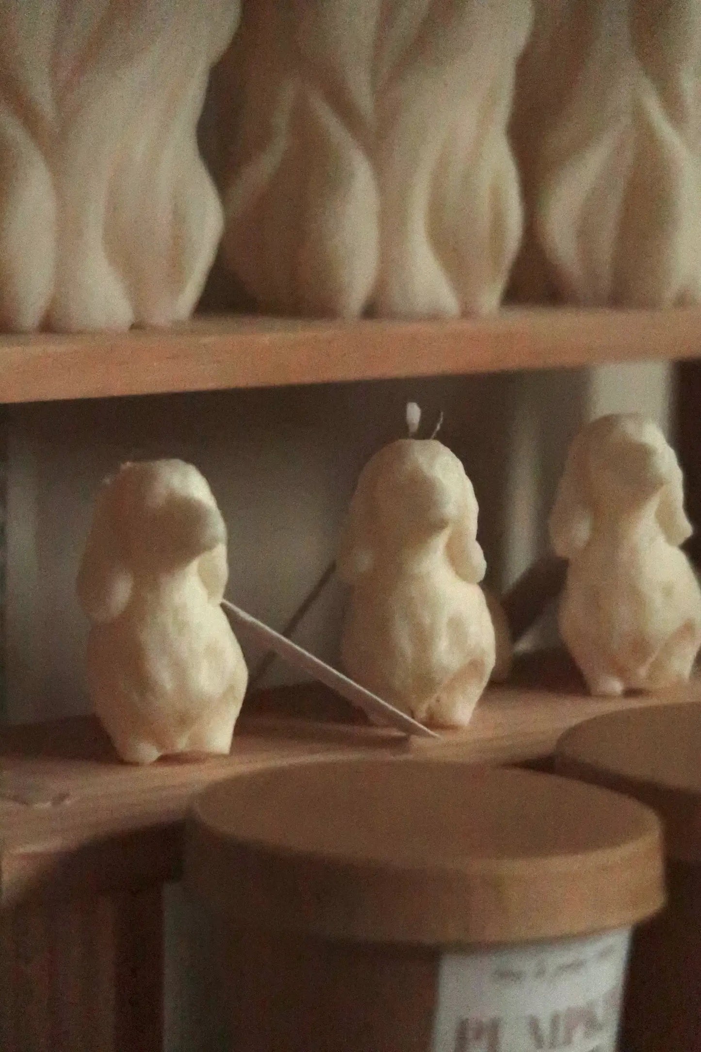 Tacskó alakú gyertya dans le jardin.